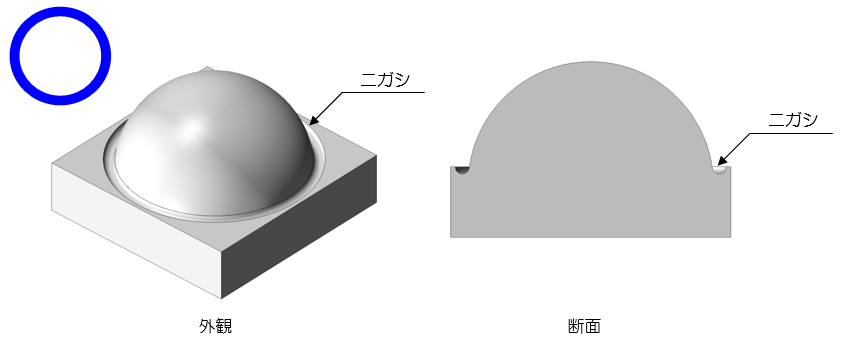 ニガシ形状の例1