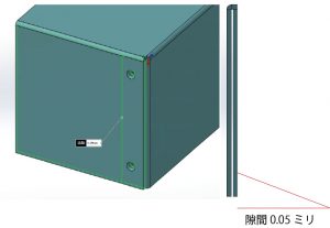 図4　0.05ミリの隙間