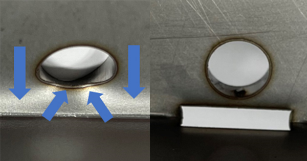 曲げ近くの穴位置を保ち、穴の変形を防ぐ板金部品の設計ポイント