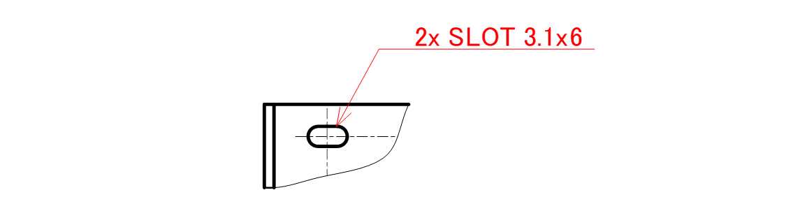 図5-14 長穴を示す記号「SLOT」の使い方