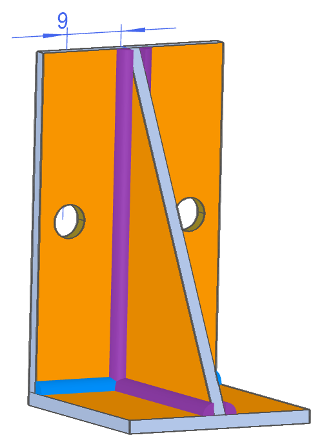 溶接箇所と穴の距離が近いモデルを見積もりするには？_対応策2：担当者見積を依頼、もしくは溶接箇所と穴の距離を変更する_溶接箇所と穴の距離を大きくしたモデル
