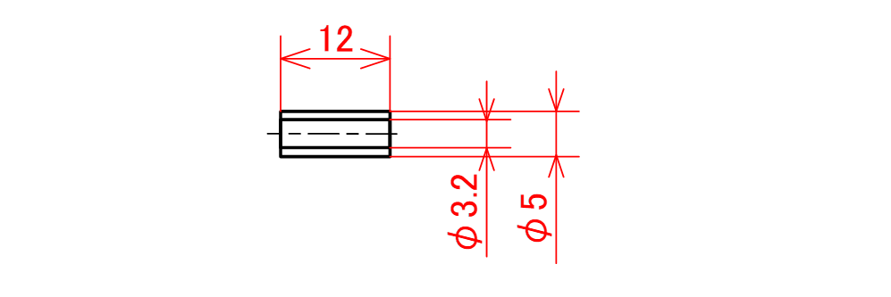 図4-14 寸法記入例と注記の指示例