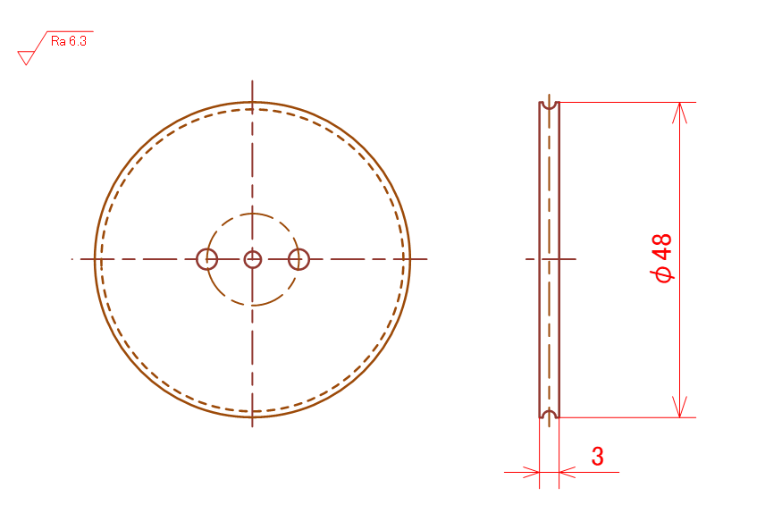 図6-6 外形形状の寸法記入例