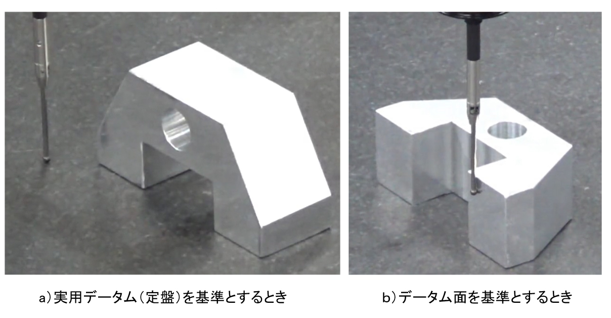 図3-2 CNC３次元測定機によるデータムの設定例