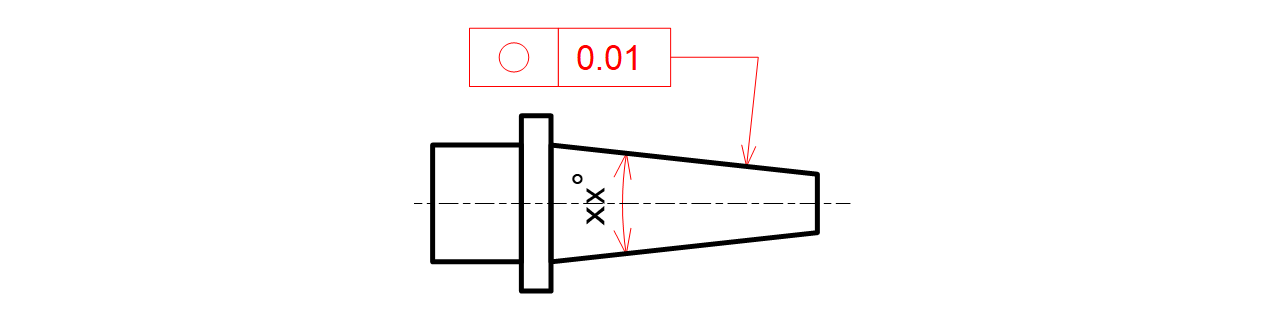 図7-11 テーパー軸に指示した例