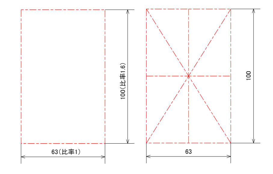 図2-3　標準数のR5列を選択したレイアウト基本中心線