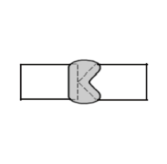 溶接記号における開先形状と記号_溶接部開先形状の図_K形開先溶接