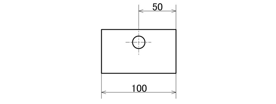 図16-3　センター振り分けをしない寸法記入例