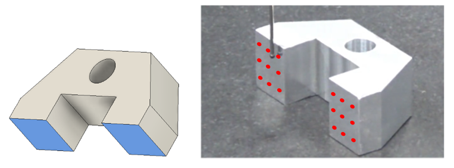 図17-18　CNC3次元測定機による位置度測定の例_c)データムBの設定