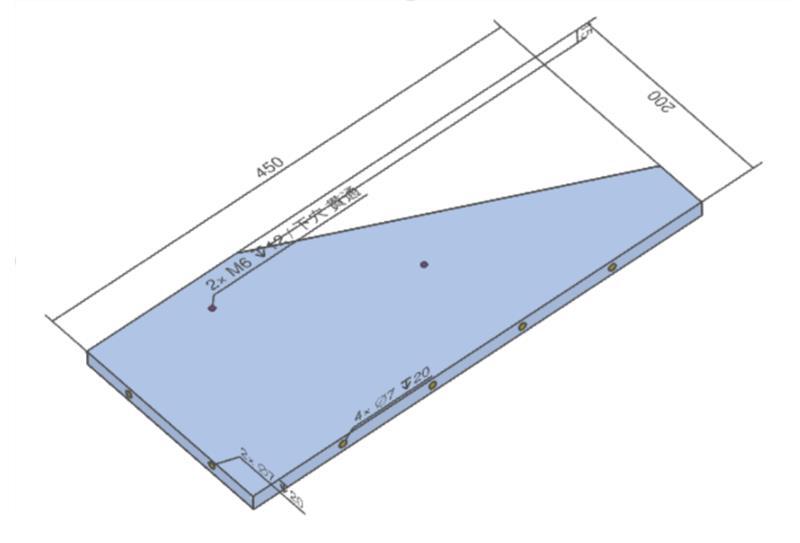 部品加工事例_大型リブ｜SS400（無電解ニッケル）