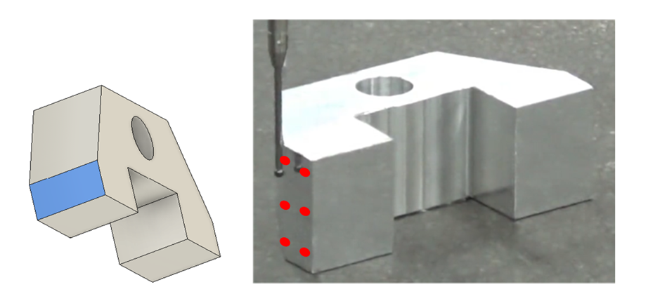 図17-18　CNC3次元測定機による位置度測定の例_d)データムCの設定