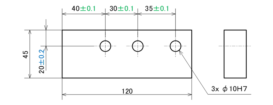図17-7　従来の寸法公差方式の公差指示例