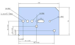 原点から精度穴への寸法公差
