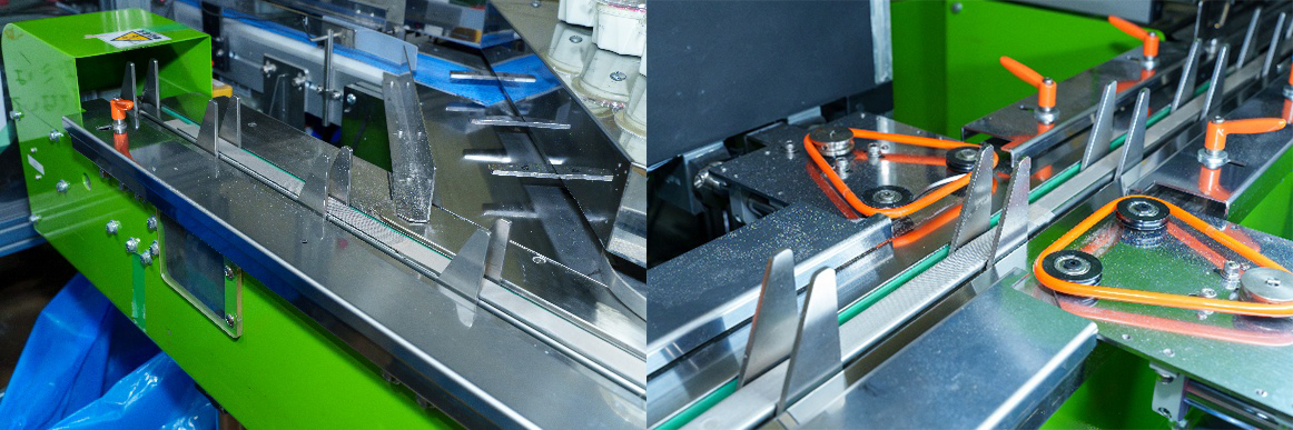 メビーの部品を使用したカップの向きを自動で揃える装置