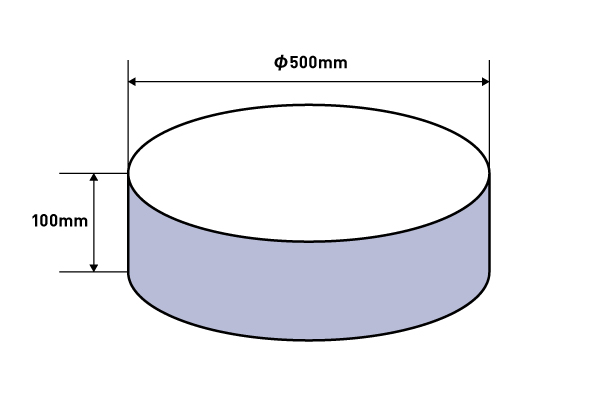 対応サイズ_直径500mm×長さ130mmまでに対応